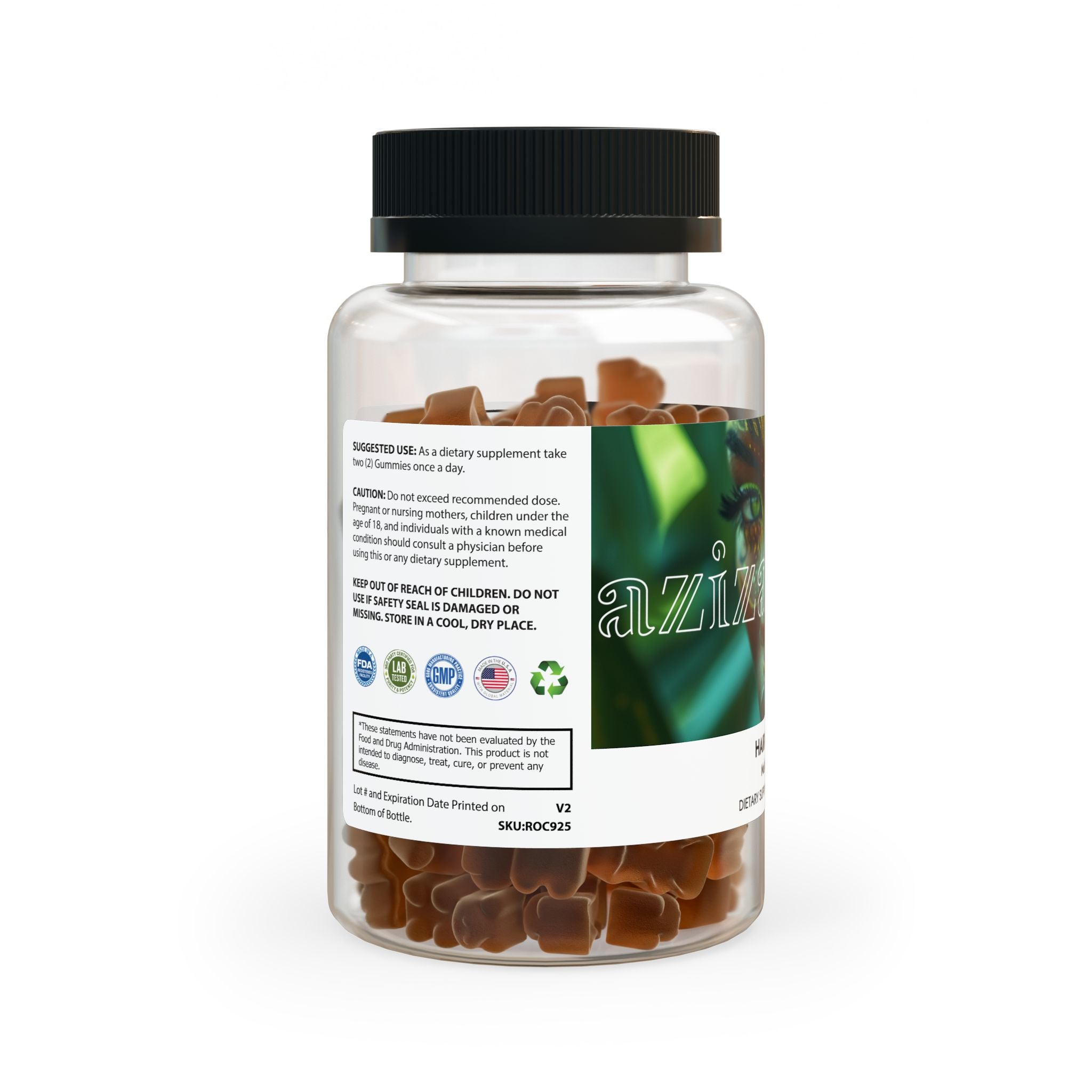 Hair Vitamin Gummies (60 Gummies) by Aziza & Fae