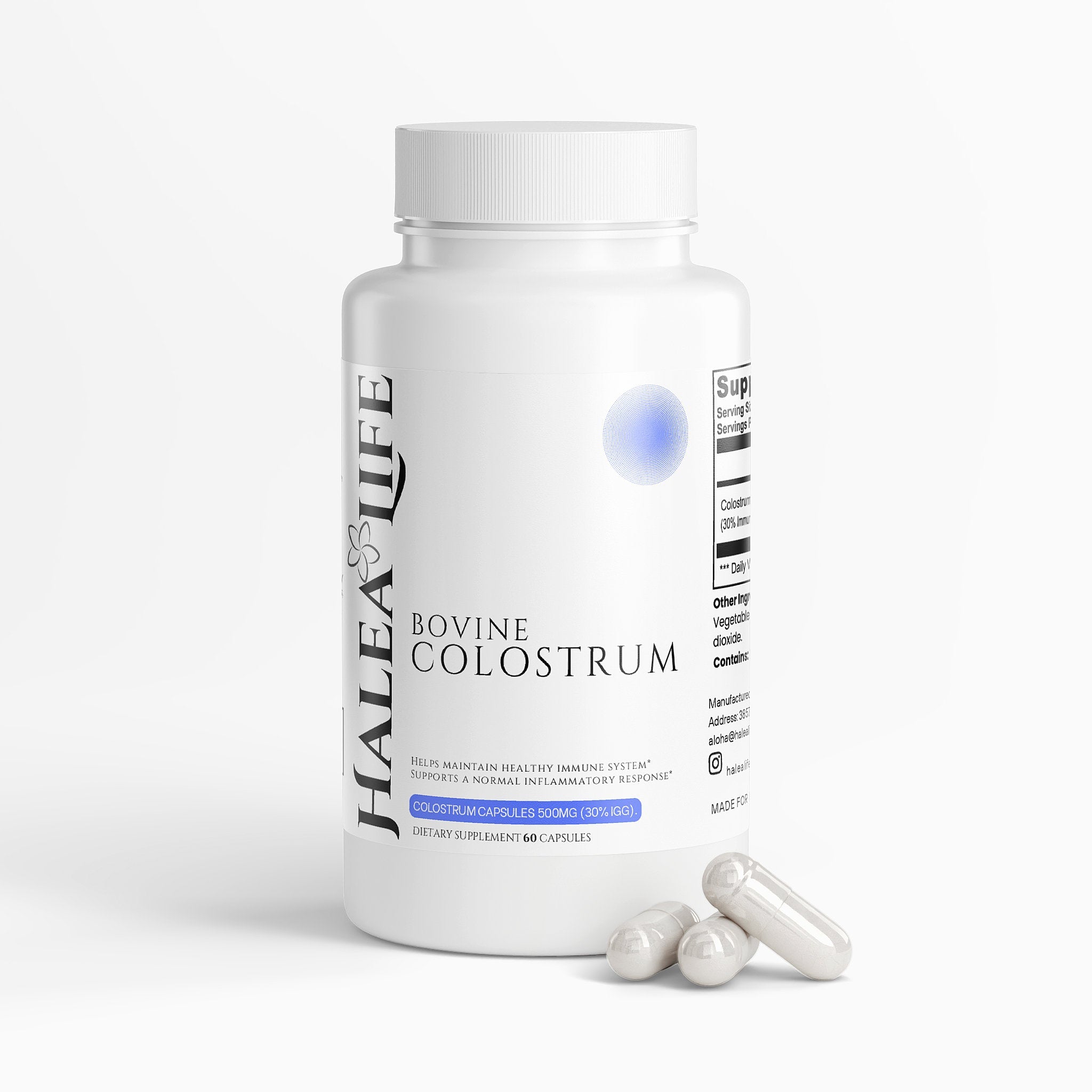 Bovine Colostrum Capsules 500mg | Immune & Gut Support