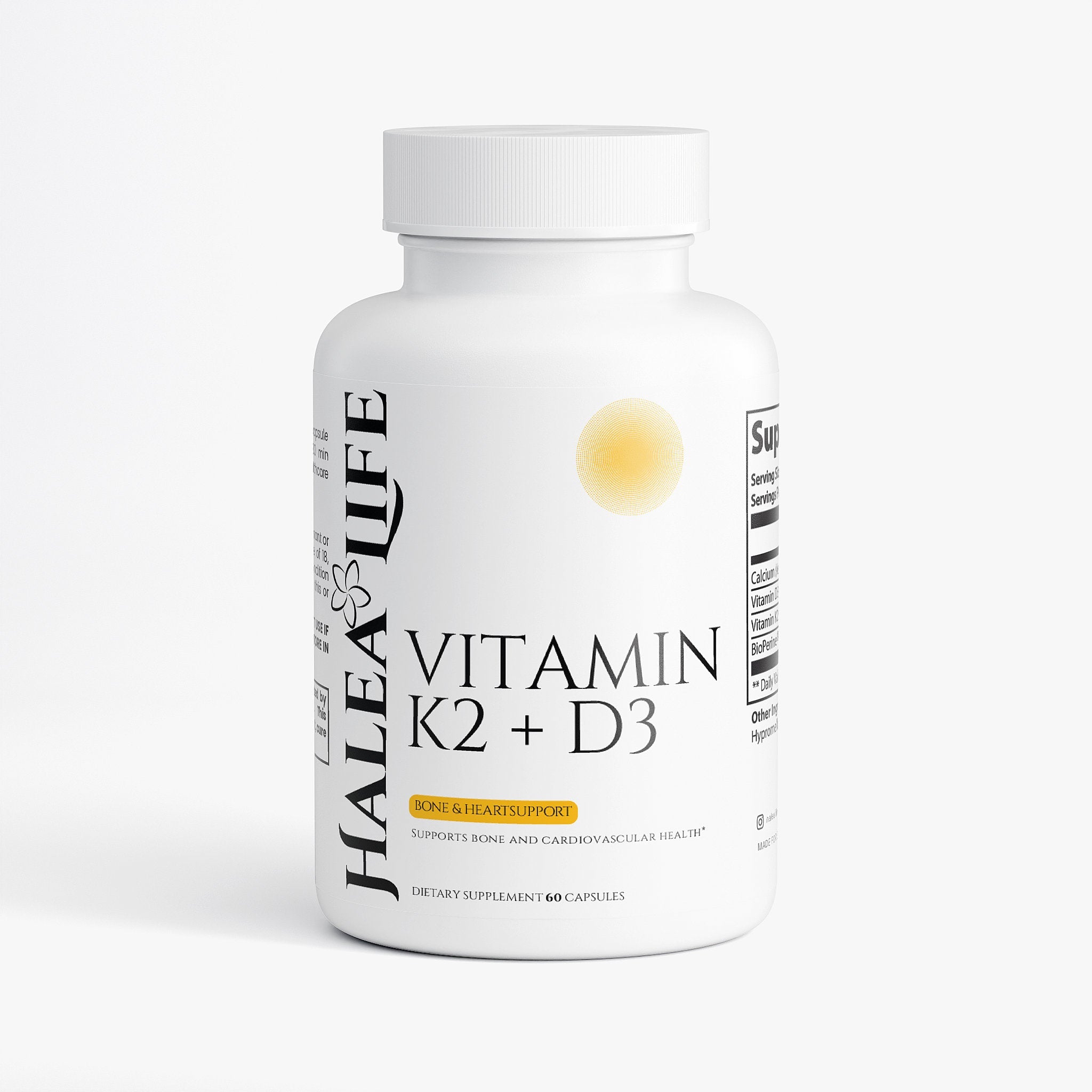 Vitamin D3 & K2 Capsules | Advanced Bone & Heart Support