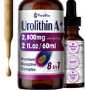 Urolithin A Supplement 2800 mg Liquid Drops | with Trans-Resveratrol, Collagen Peptides, Pomegranate Extract, Hyaluronic Acid, Vitamin E & C