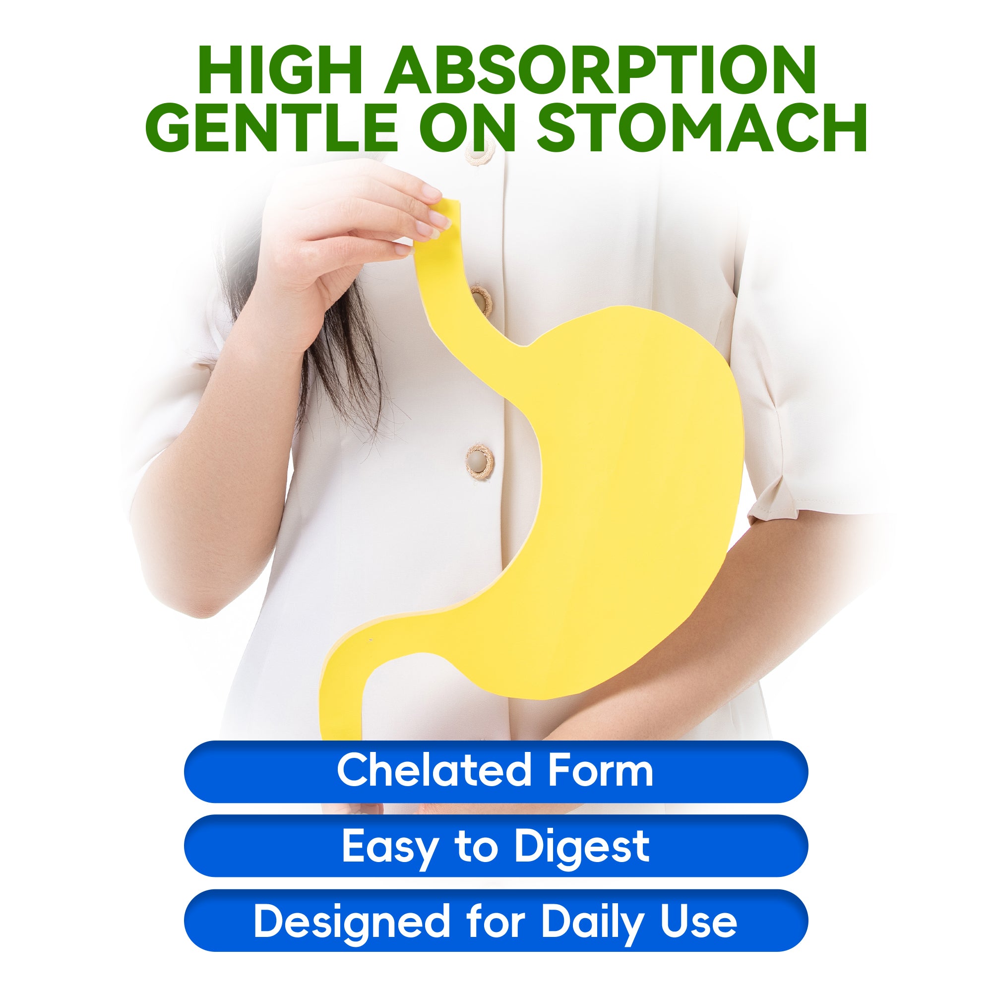 Magnesium Glycinate  – 240 Capsules – High Absorption Magnesium Supplement  – Gentle on Stomach – Made in USA