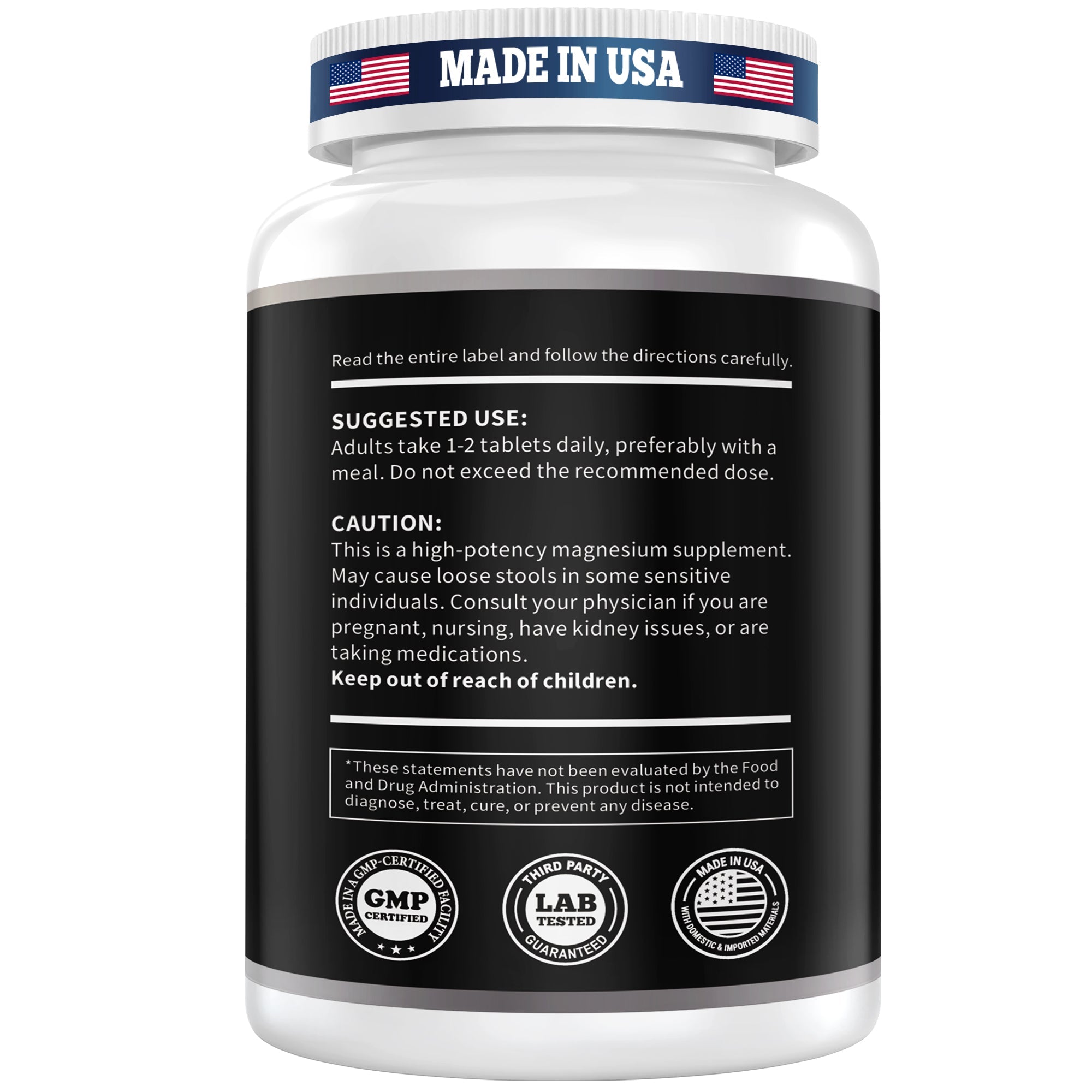 I Love Health Magnesium Citrate, 400mg, Heart Health Support, 100 vegetarian Tablets