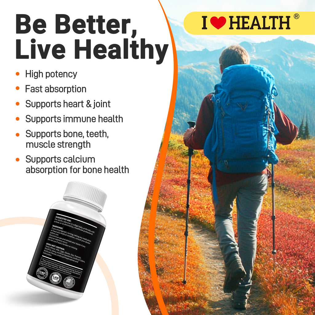 Vitamin D3 10000 IU with K2 (MK-7) Supplement – 90 Softgels – Non-GMO, Gluten-Free – Supports Bone, Heart & Immune Health – Enhanced Absorption – Made in USA