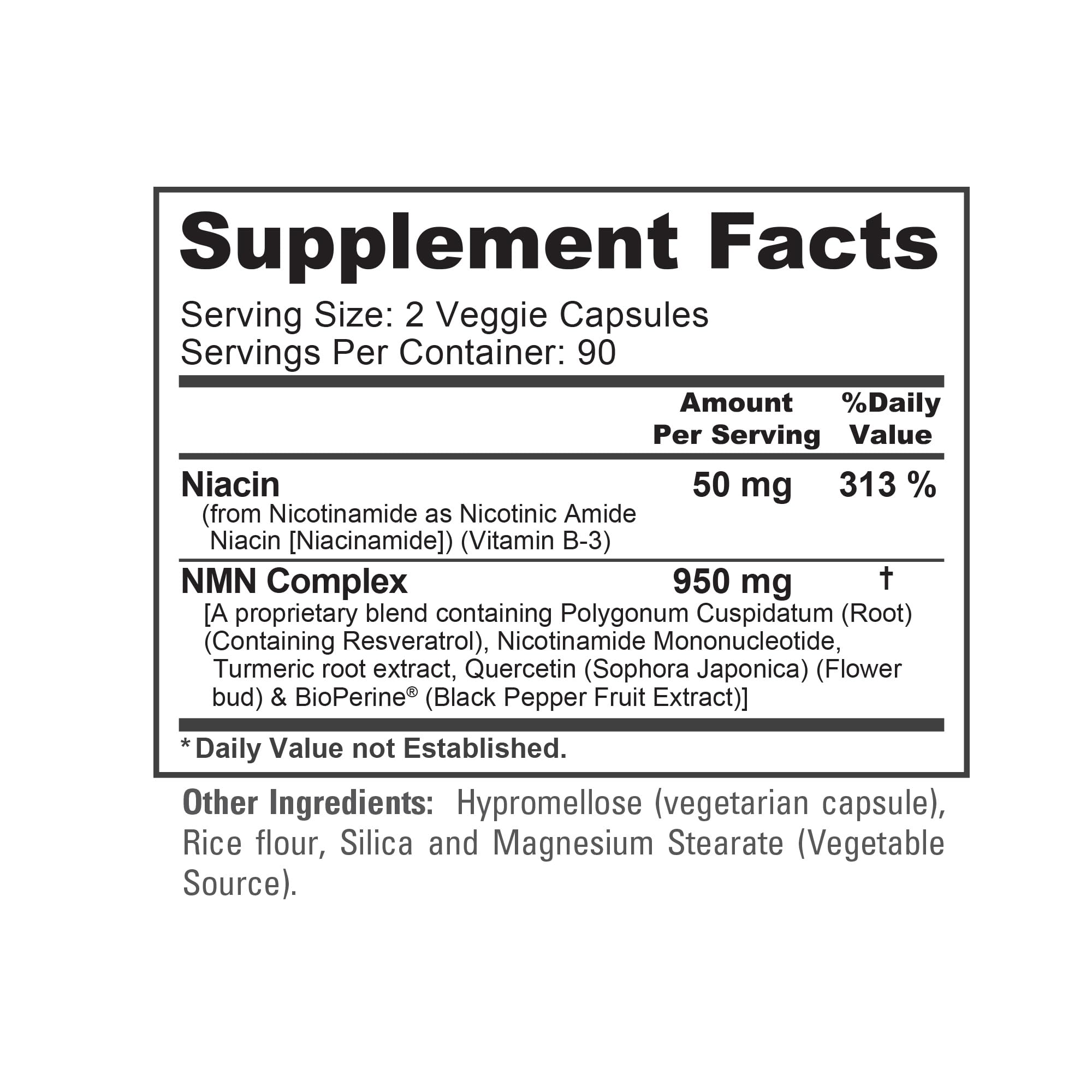 NusaPure NMN Complex 1,000 mg per Serving with Resveratrol, Turmeric Root, Quercetin & BioPerine, 180 Vegan Capsules (90 Servings) – Non-GMO, Vegan, Lab Tested, Made in cGMP Facility