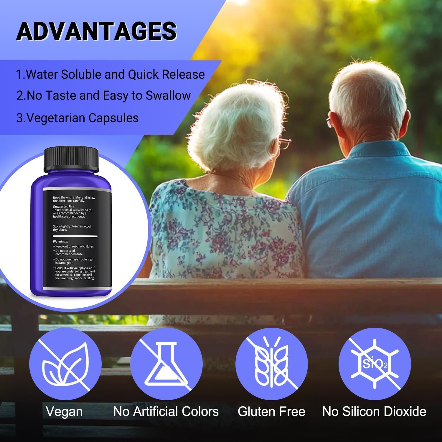 I Love Health Vitamin B1 500mg with Benfotiamine 20mg, 120 Capsules – 2 in 1 B-1 Complex Enhanced Formula – Fat & Water Soluble Thiamine B1 Supplement – Third Party Lab Tested, Non-GMO, No Gluten, MADE In USA