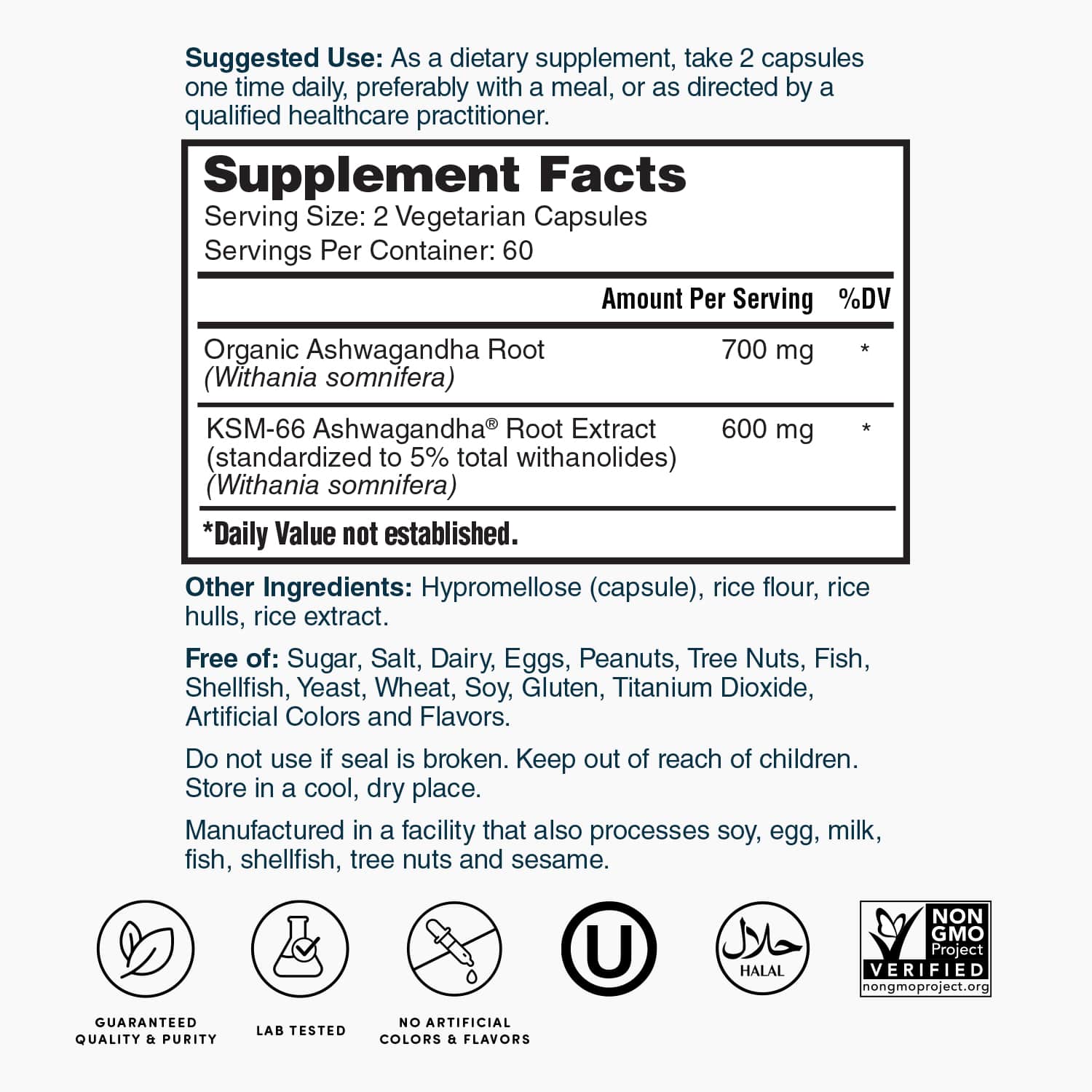 Nature's Lab KSM-66® Ashwagandha Extract - 120 Capsules