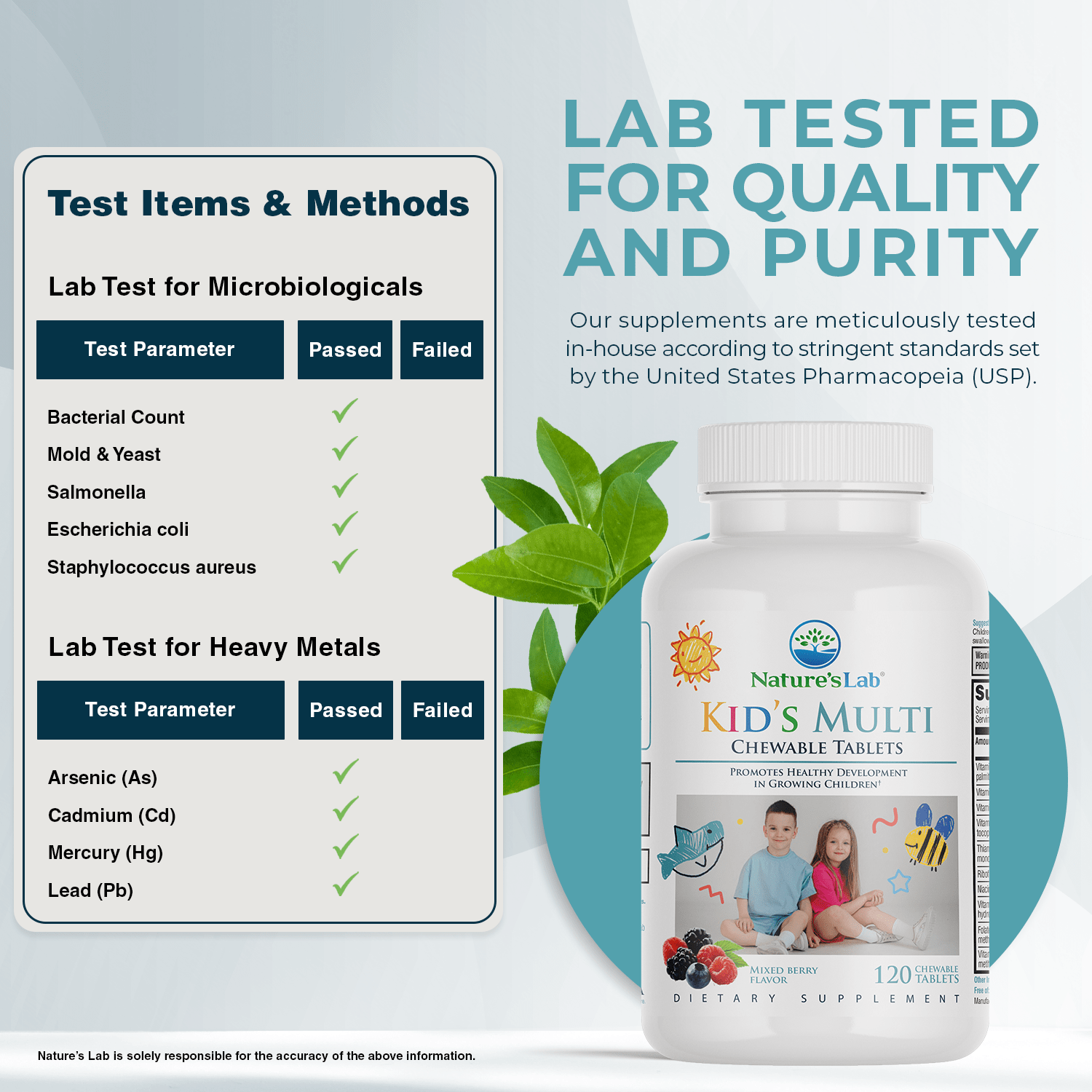 Nature's Lab Kid's Multivitamin - 120 Chewable Tablets