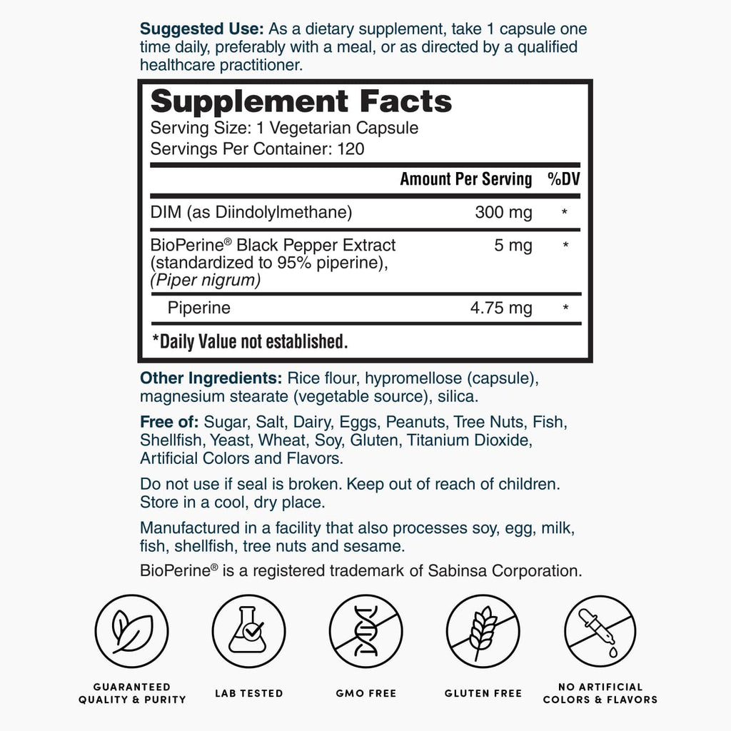 Nature's Lab DIM 300 mg - 120 Capsules
