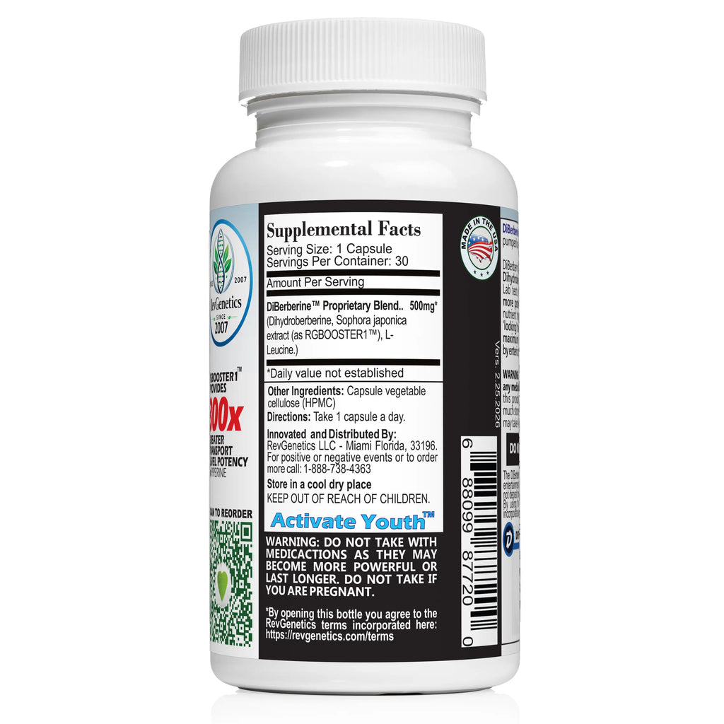 DiBerberine 300x: Dihydro Berberine Enteric + 300x Patent Pending Booster