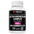 5-in-1 Magnesium Complex + Vitamin B6 Supplement - 420MG - High Absorption Magnesium Supplement for Sleep, Nerves, Muscles, Bones, 120 Capsules