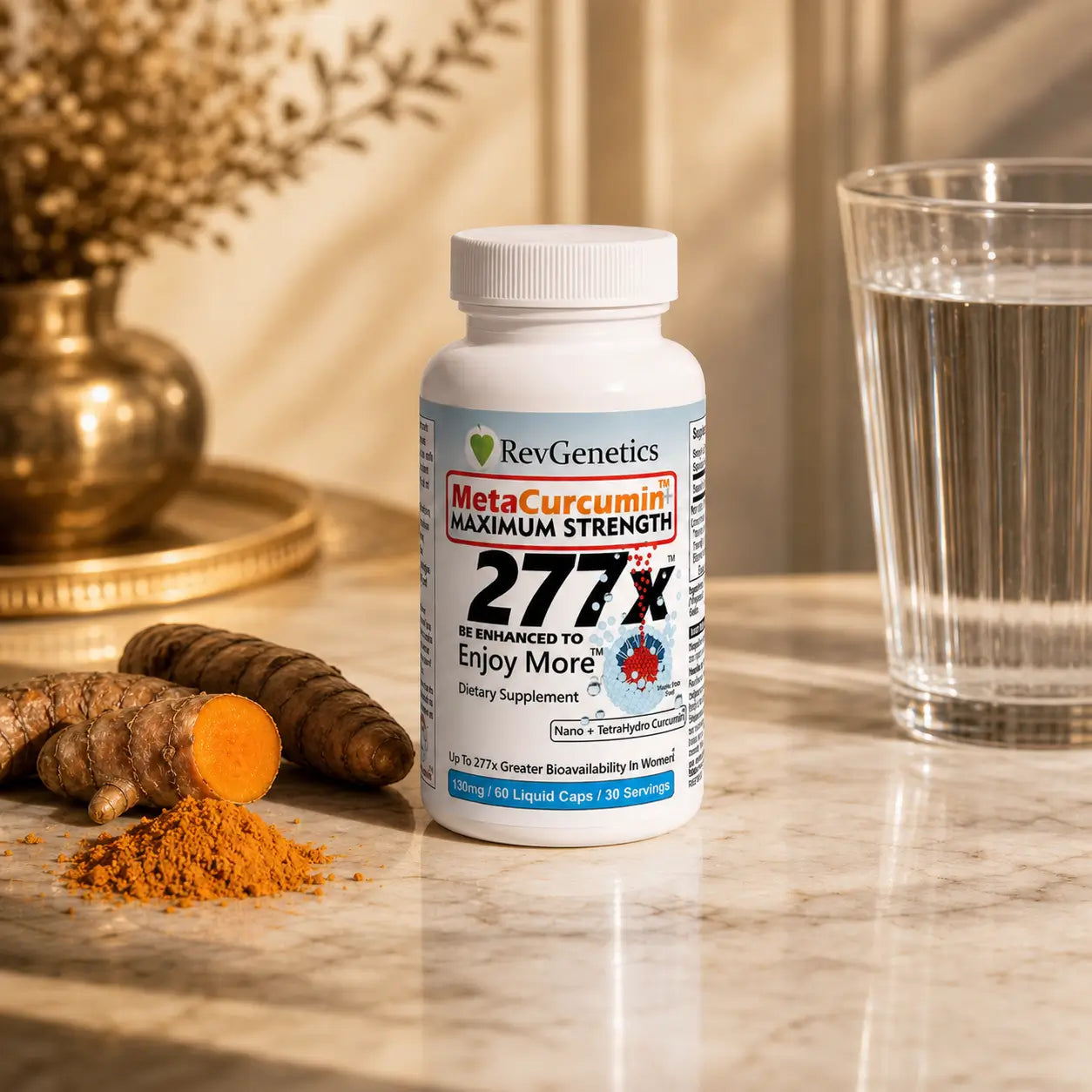 MetaCurcumin 277x: 10x SIRT6 Boost, No Pepper