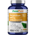 NusaPure Polypodium Nicotinamide 10:1 Extract, 240 mg per Veg Caps - 150 Count (Non-GMO, Soyfree, Bioperine)