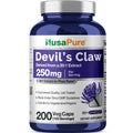 NusaPure Devil's Claw 20:1 Extract, 250 mg, 200 Veggie Capsules, Concentrated Root Extract, Devils Claw Herbal Supplement, Non-GMO, Vegan Supplement