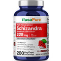 NusaPure Schizandra Berries 20:1 Extract, 225 mg, 200 Vegan Capsules (Non-GMO, Bioperine)
