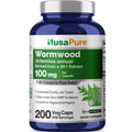 NusaPure Wormwood Capsules 100mg | Artemisia Annua Herb | 200 Count | Non-GMO & Vegan Supplement