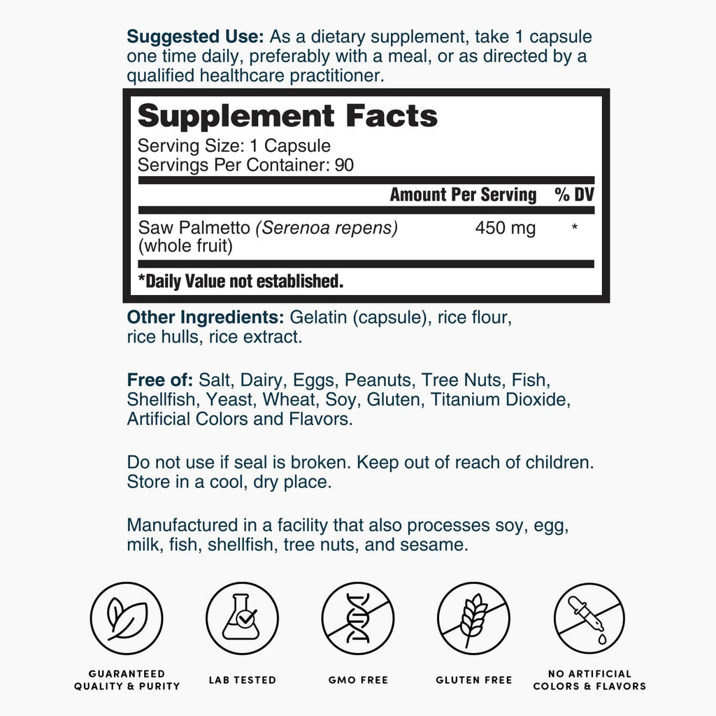 Nature’s Lab Saw Palmetto - 90 Capsules