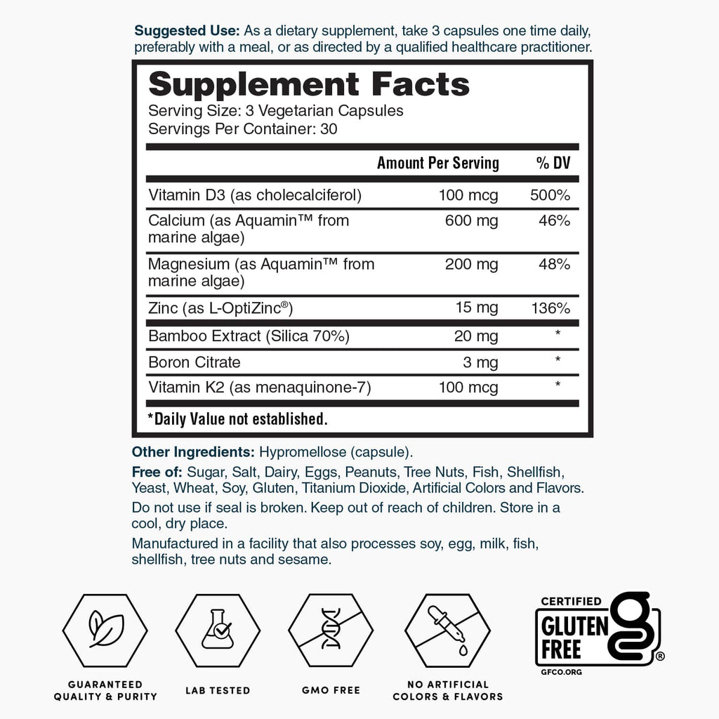 Nature's Lab Gold Vital Bones - 90 Capsules