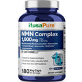 NusaPure NMN Complex 1,000 mg per Serving with Resveratrol, Turmeric Root, Quercetin & BioPerine, 180 Vegan Capsules (90 Servings) – Non-GMO, Vegan, Lab Tested, Made in cGMP Facility