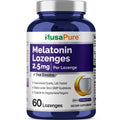 NusaPure Melatonin Lozenges with Vitamin B6 - Fast Dissolving, Suitable for Vegetarian/Vegan, Non-GMO - 2.5mg - 60 Counts