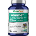 NusaPure Calmme with Valerian Passion Flower Celery Catnip Hops Orange Peel 395 mg 60 Per Tablet Vegetarian/Vegan, Non-GMO