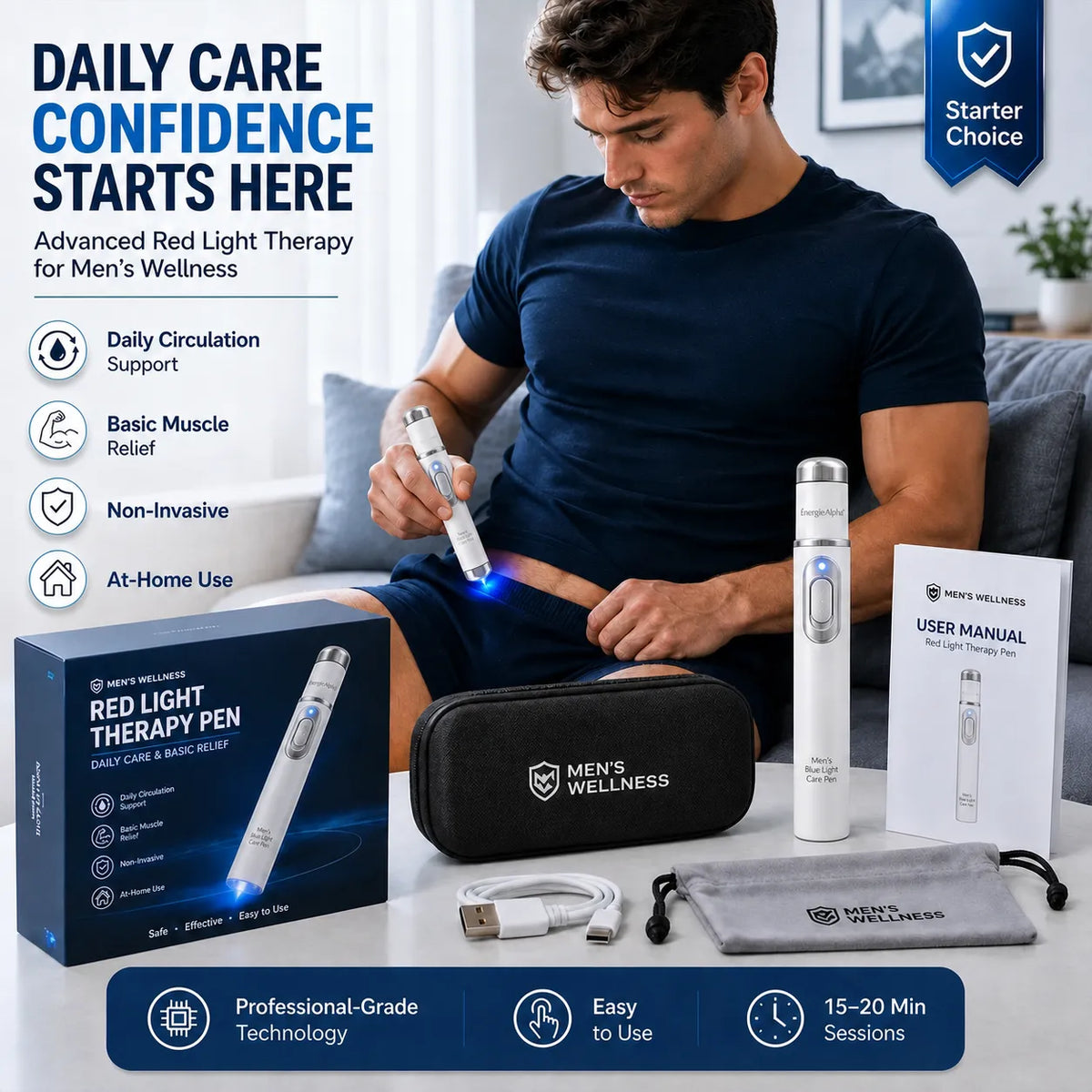 OFFICIAL BRAND 💪Advanced Acoustic Shockwave Therapy restores penile tissue health to enhance rise rigidity, stamina, and male performance confidence, relieving muscle pain, joint stiffness, tendon discomfort📈