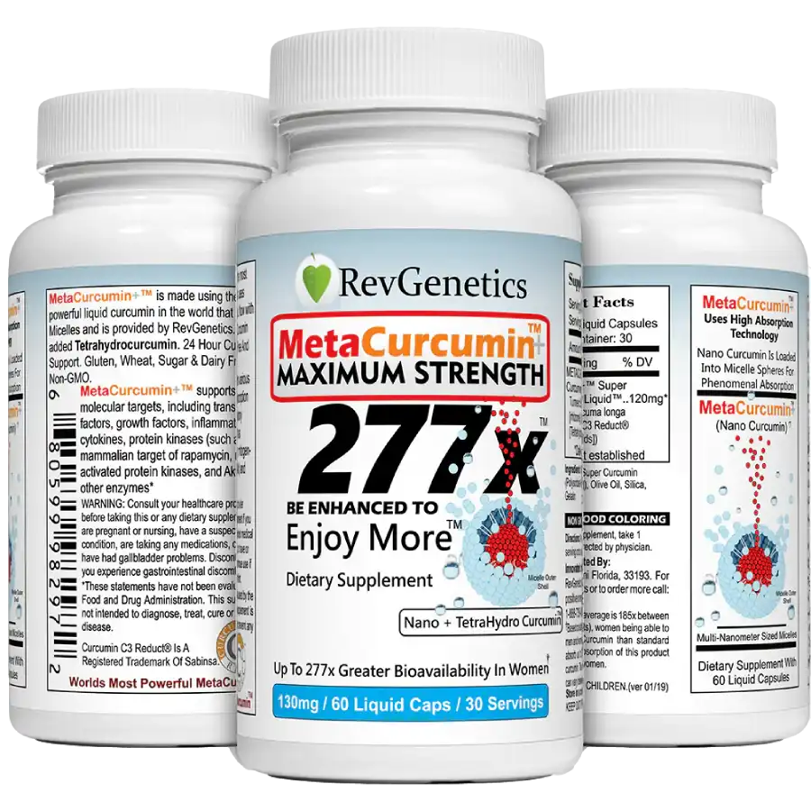 MetaCurcumin 277x: 10x SIRT6 Boost, No Pepper