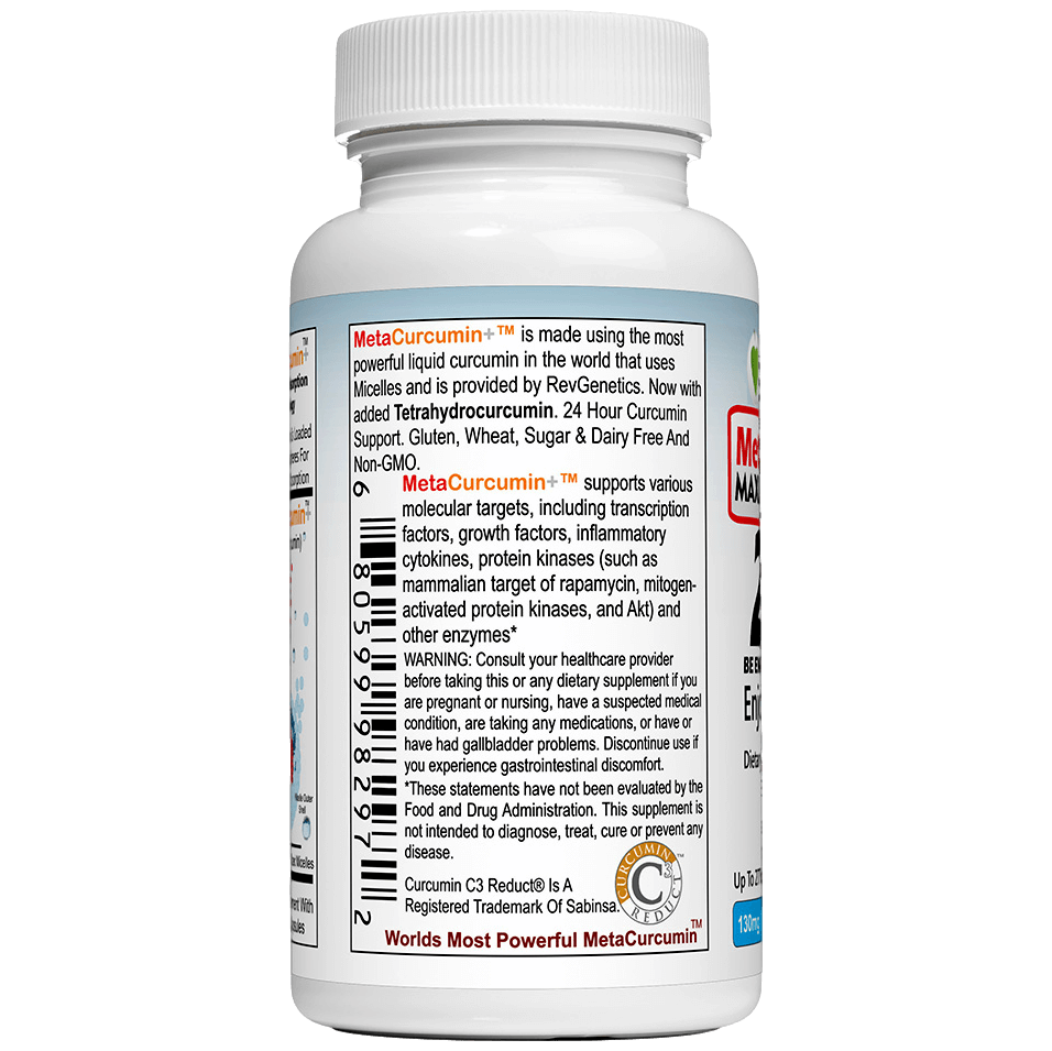 MetaCurcumin 277x: 10x SIRT6 Boost, No Pepper