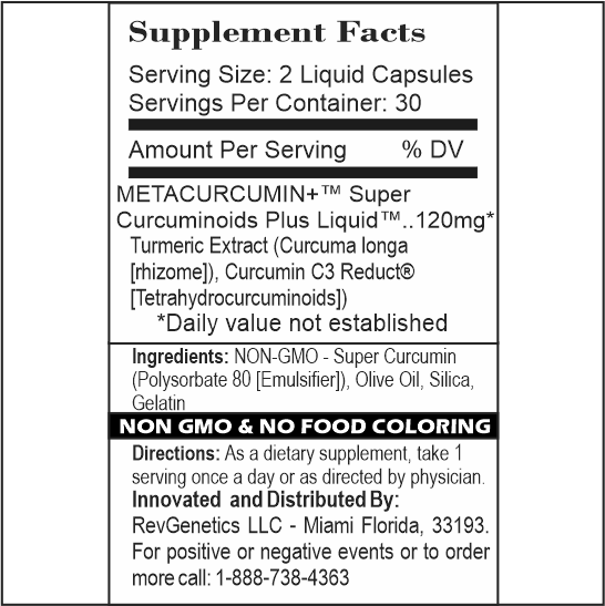 MetaCurcumin 277x: 10x SIRT6 Boost, No Pepper