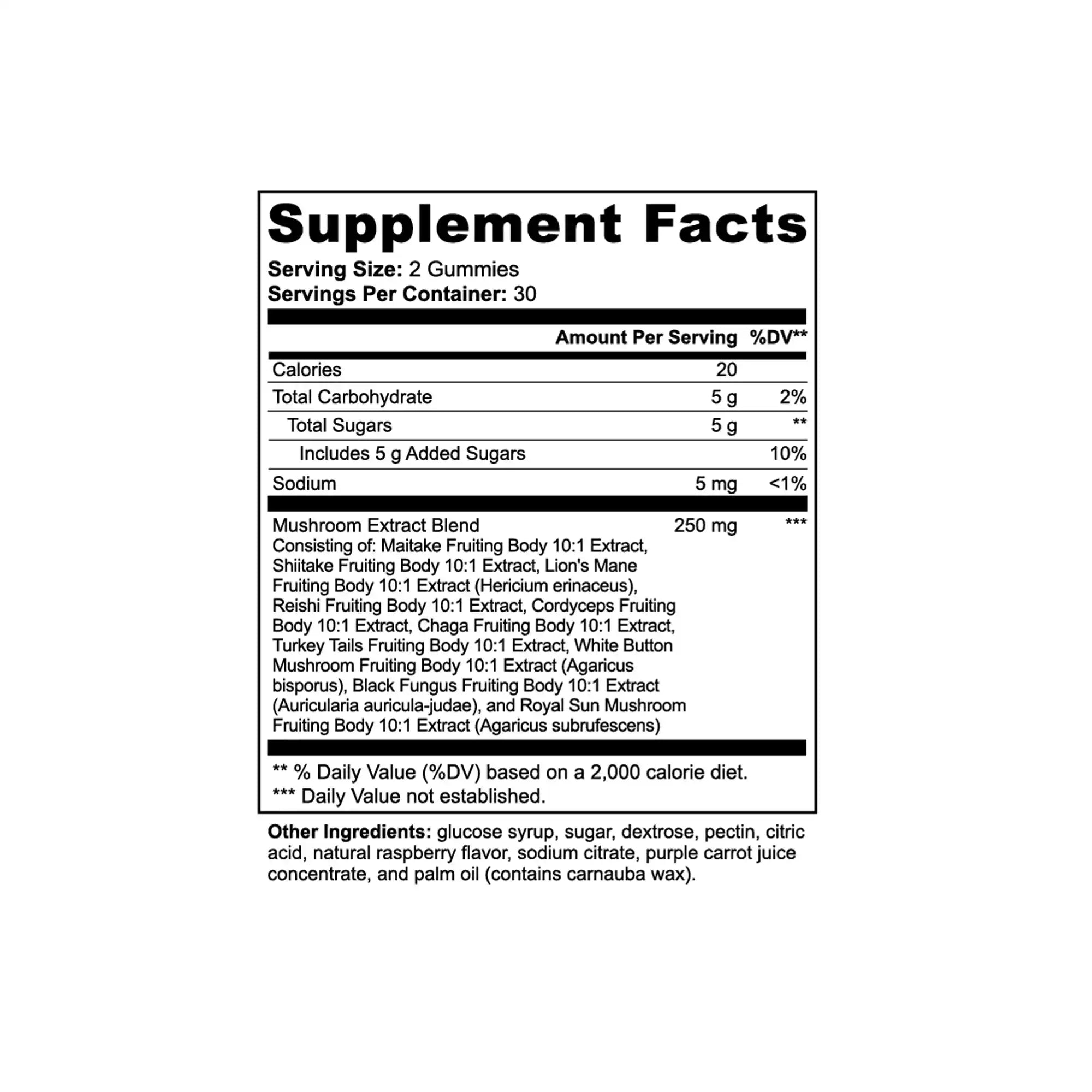 Mushroom Extract Complex Gummies
