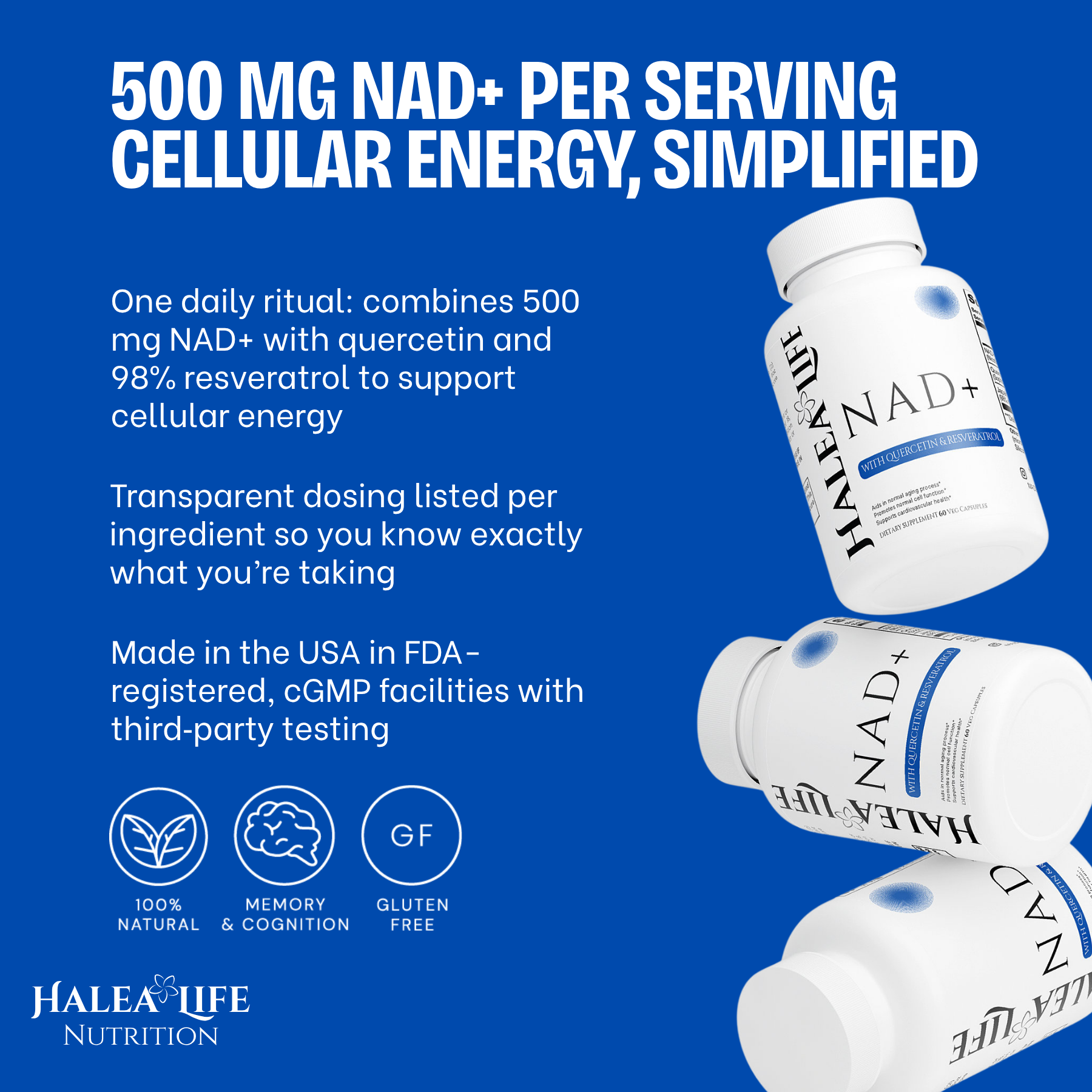 NAD+ Cellular Vitality Capsules 500 mg