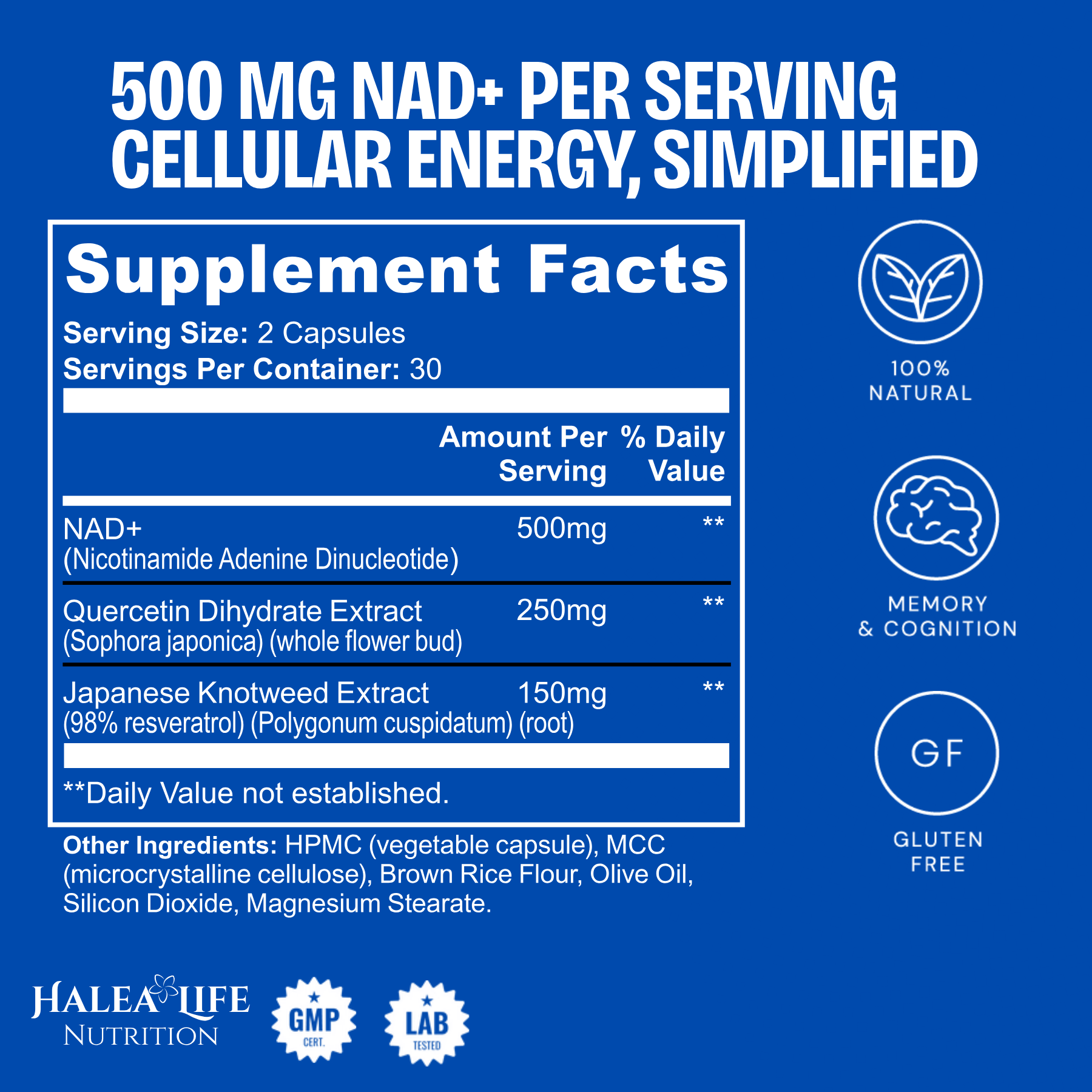 NAD+ Cellular Vitality Capsules 500 mg