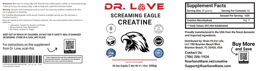 Dr Love's Creatine 600g