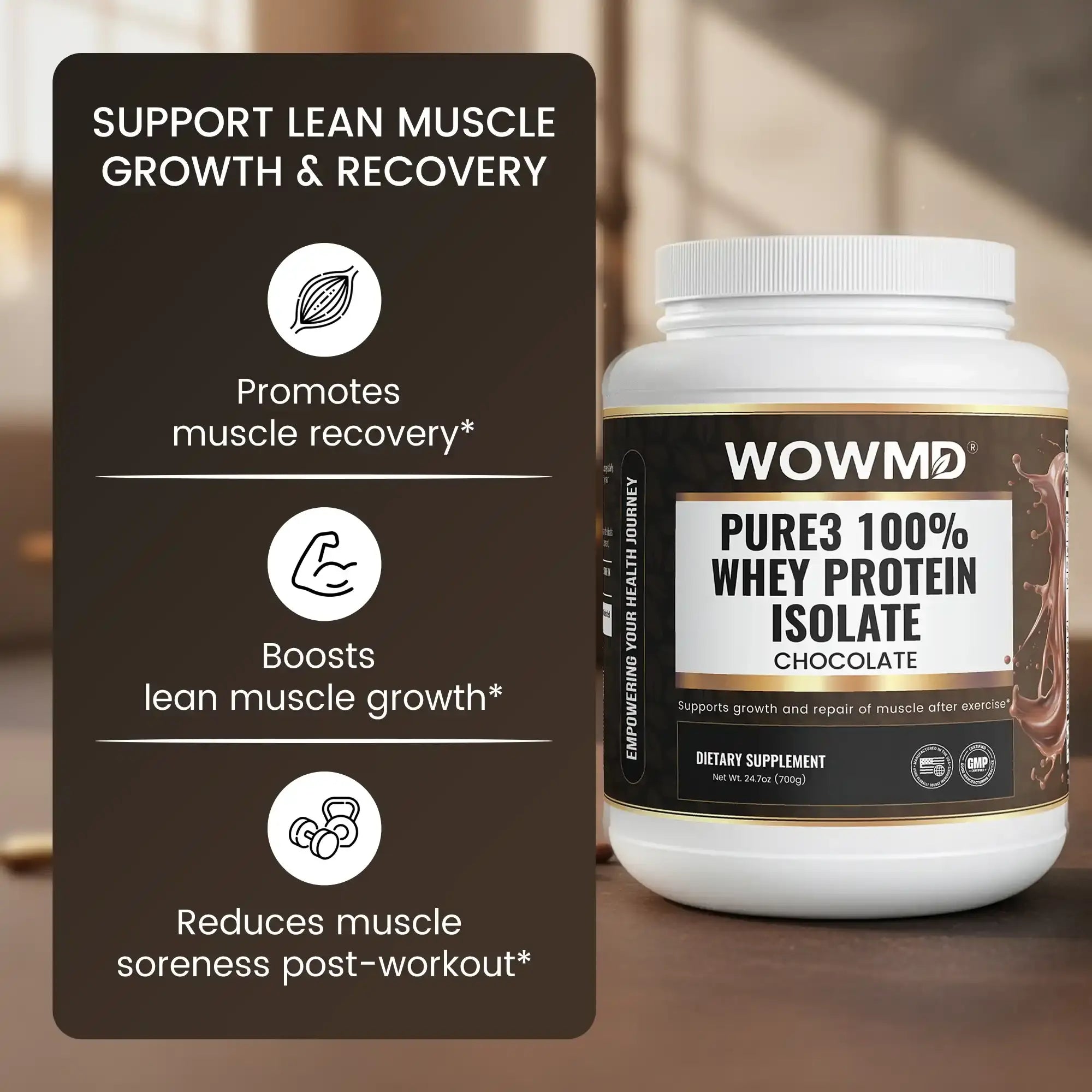 Pure3 100% Whey Protein Isolate (Chocolate)
