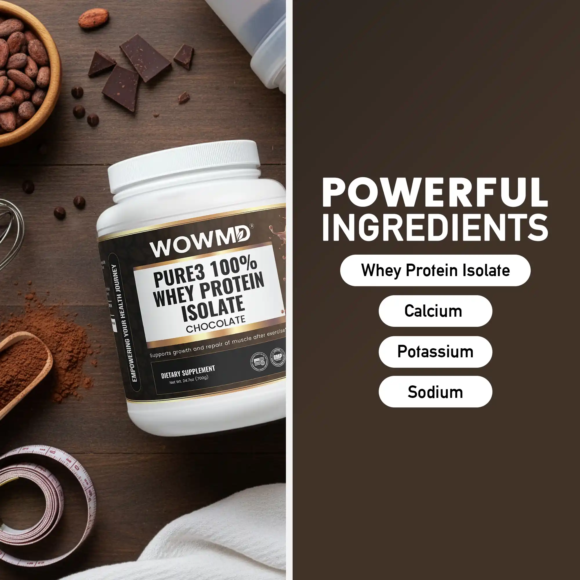 Pure3 100% Whey Protein Isolate (Chocolate)