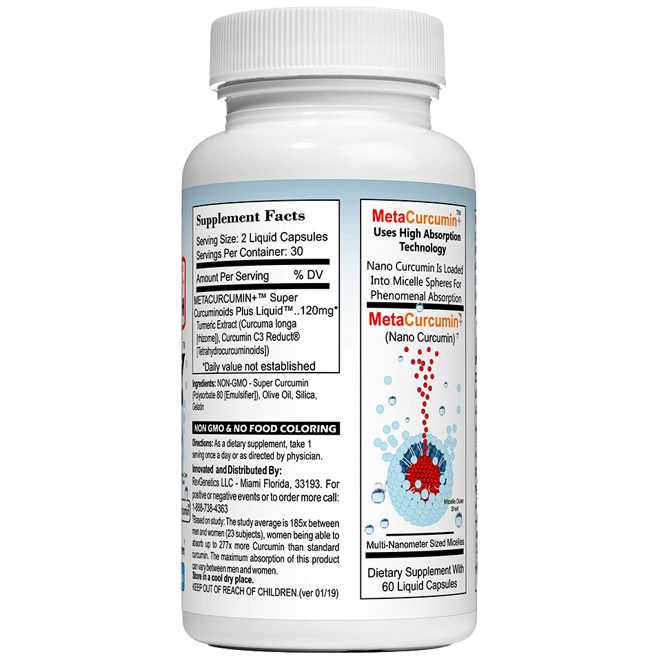 MetaCurcumin 277x: 10x SIRT6 Boost, No Pepper