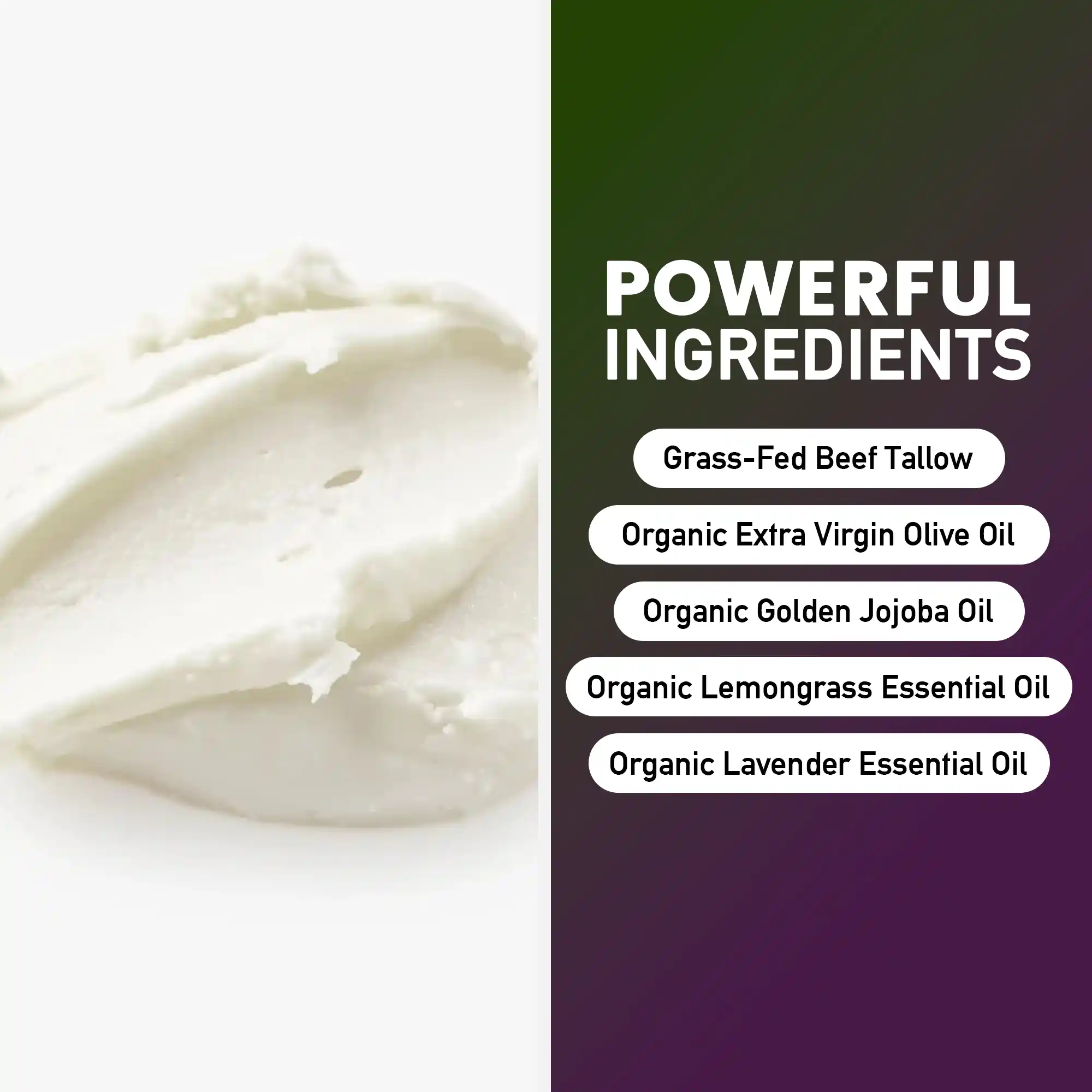 Tallow Cream Lemongrass & Lavender